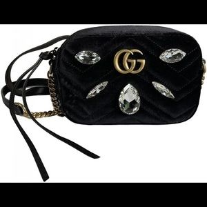 Gucci GG Marmont Matelasse Marquise Crystal Bag